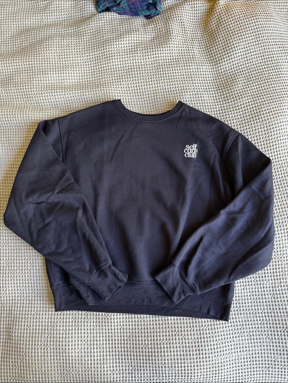 Brunette The Label Black Self Care ClubCrewneck Sweatshirt